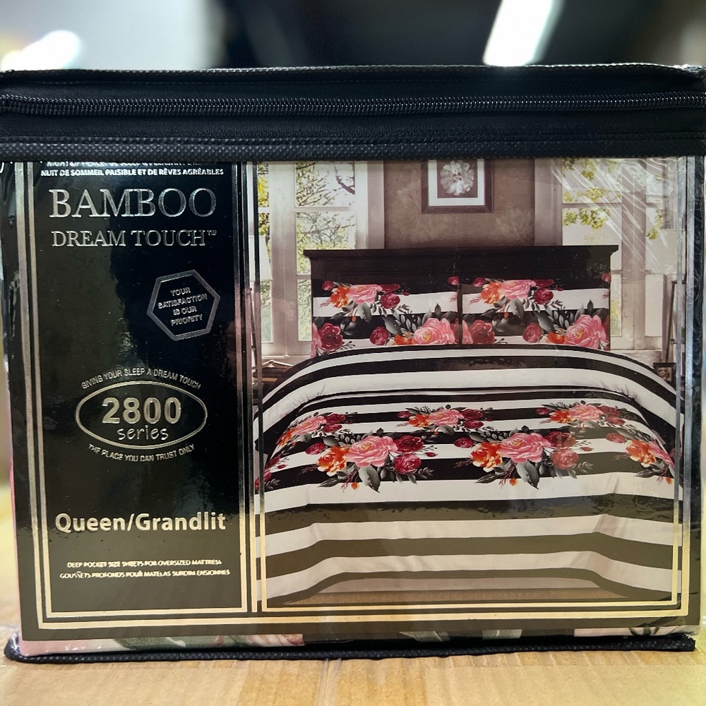 Luxury 4 Piece Queen Size Bamboo Bed Sheet